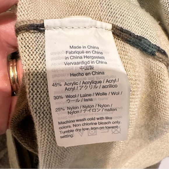 J. Crew Camo Wool Blend Bomber Sweater Jacket XS - Picture 5 of 7